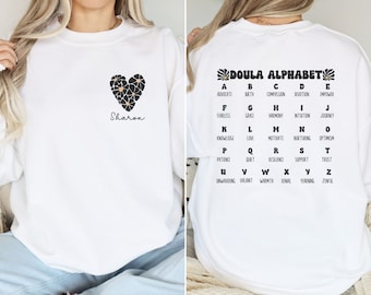 Personalized Doula Sweatshirt, Doula Appreciation, Doula Birthday, Birth Worker Gift, Custom Doula Shirt, Personalized Gift for Doula