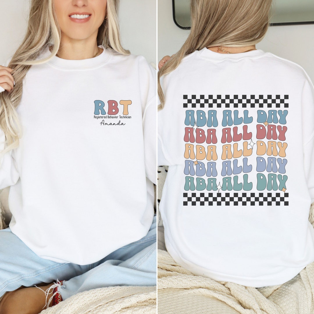 Personalized Registered Behavior Technician Sweatshirt, Behavior Tech ...