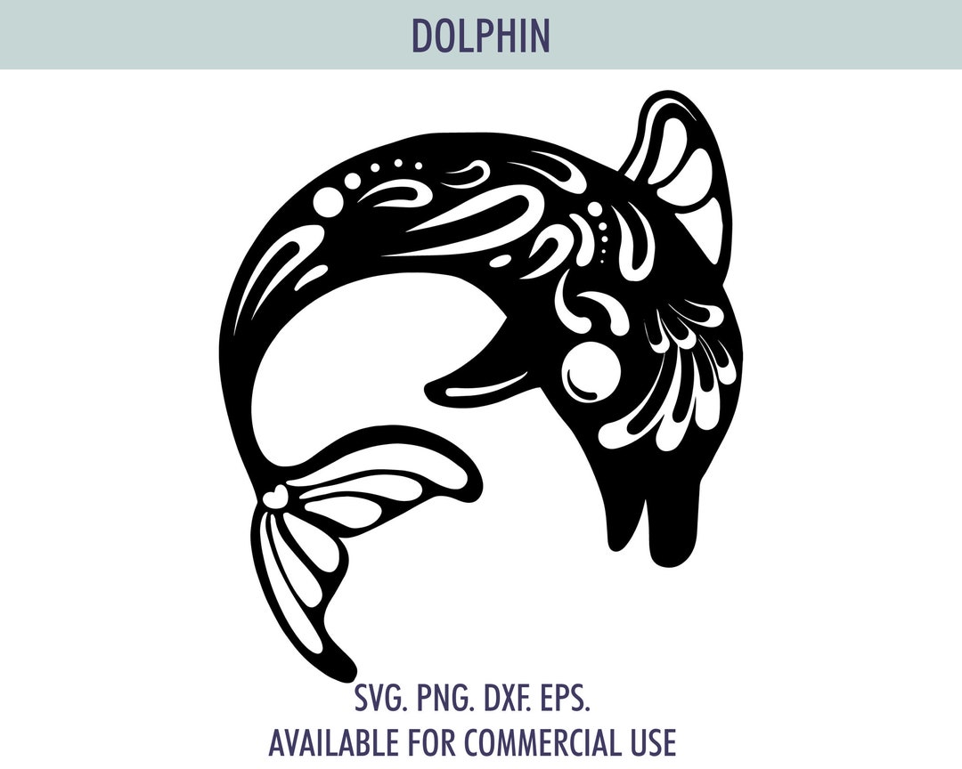 Dolphin Svg Dolphin Png Marine Svg Sea Life Svg Under the Sea Svg