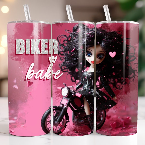 biker tumbler wrap | sublimation tumbler wrap | tumbler design| seamless tumbler wrap| tumbler wrap PNG | biker babe png | biker babe design