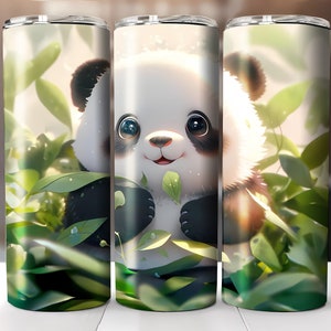 Watercolor Panda Tumbler Wrap, 20 Oz Skinny Tumbler Wrap, Cute Panda Tumbler  Wrap, Kawaii Style Panda Tumbler Wrap, Watercolor Panda PNG 