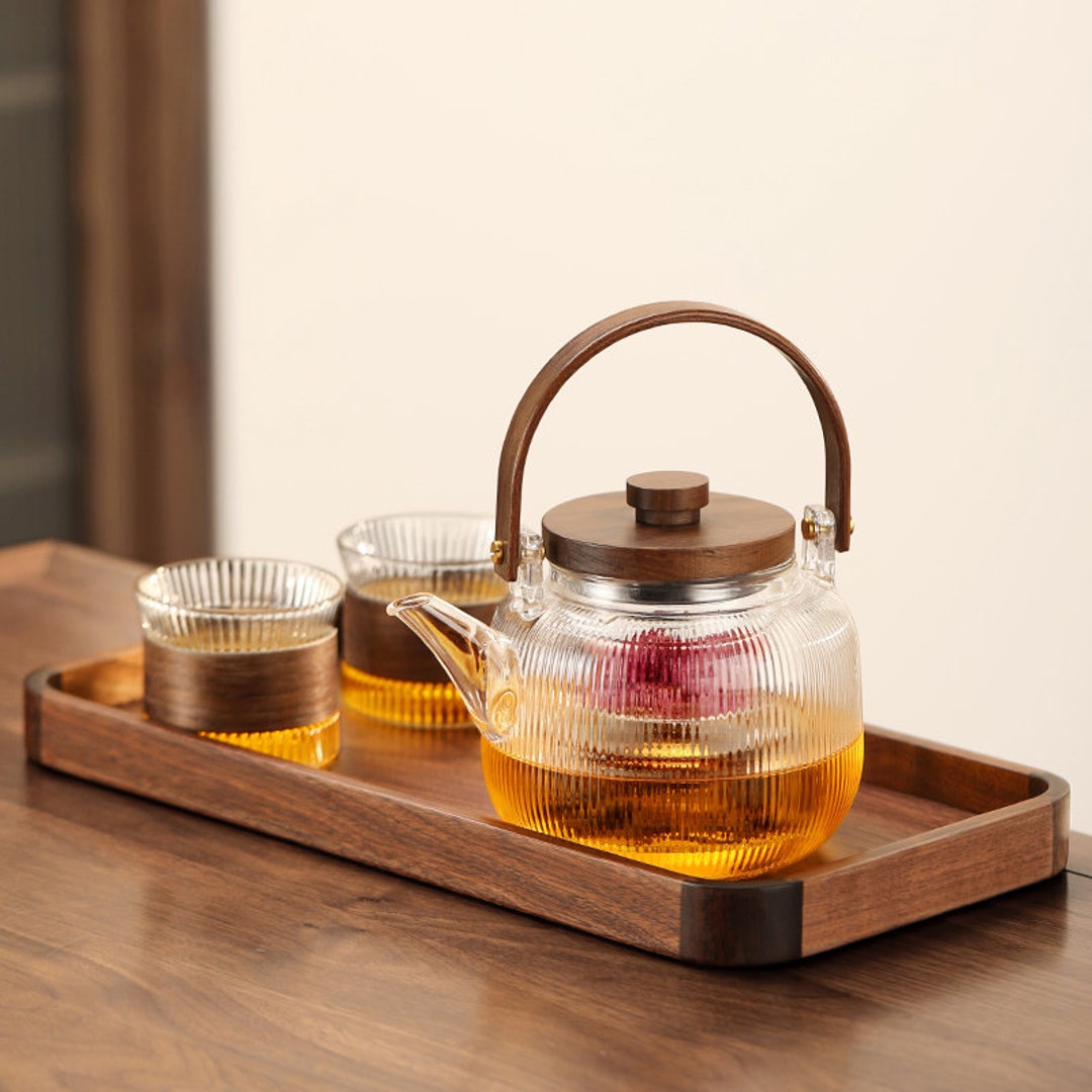 High Borosilicate Glass Teapot Stovetop Safe Lead Free Glass Etsy