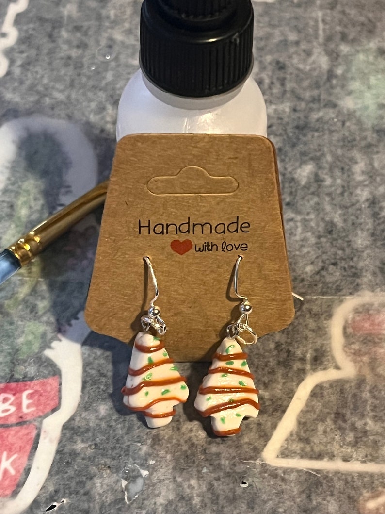 Little Debbie Christmas Tree Earrings Etsy