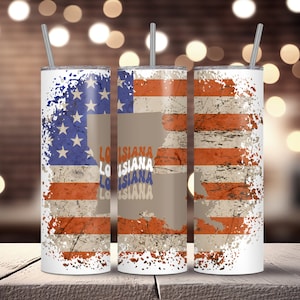 Louisiana State Rustic Tumbler Wrap - DIGITAL DOWNLOAD - og