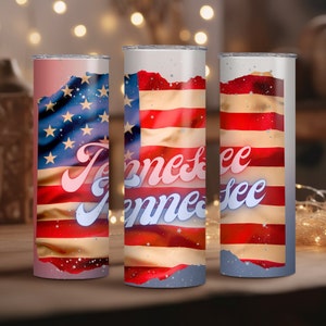 Tennessee Vintage Flag Tumbler Wrap: 20 Oz Skinny (Digital Download)