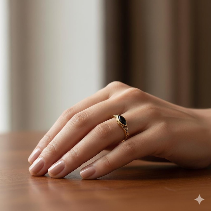 Antique Obsidian Rings Etsy
