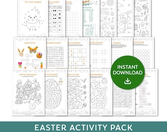 Easter Activity Book, Printable Easter Activity Pages, Easter Trivia Game, Kids Easter Activity Bundle, Easter activities to print