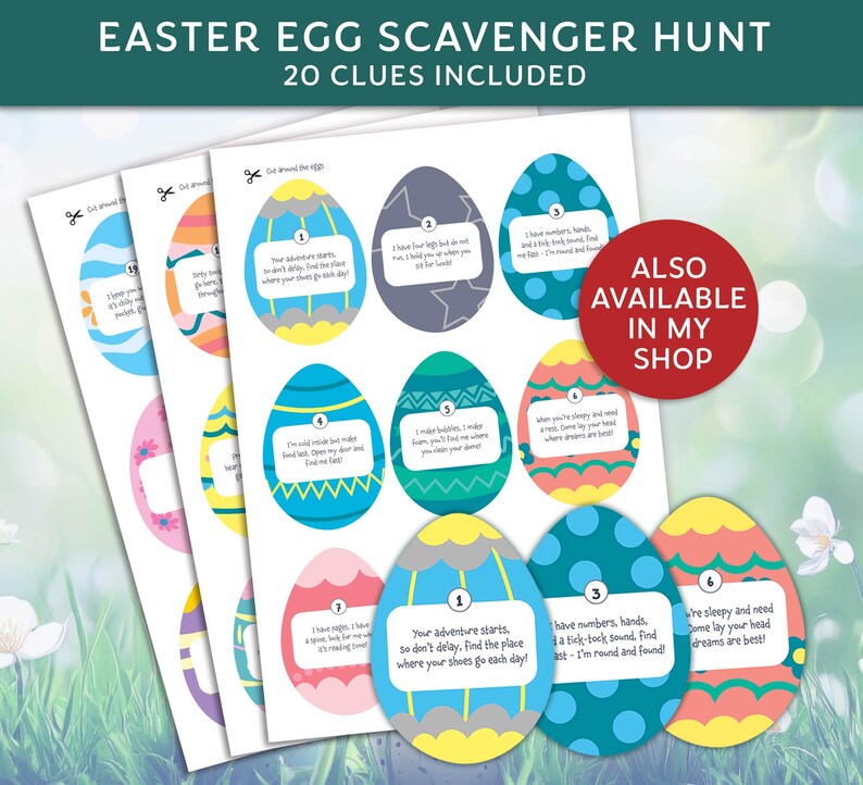 Easter Egg Scavenger Hunt also available in my shop
