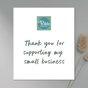 Thank you for supporting my small business