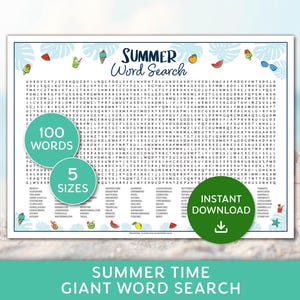 夏の巨大ワードサーチ、夏をテーマにしたワード探し、夏のゲーム、子供と大人のための大きなワードサーチゲーム