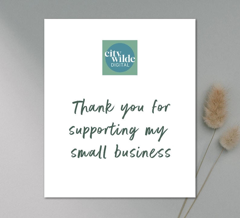 Thank you for supporting my small business