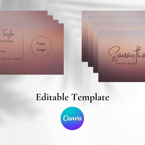 Business Card Template, business card design template, edit your business card in canva, canva templates