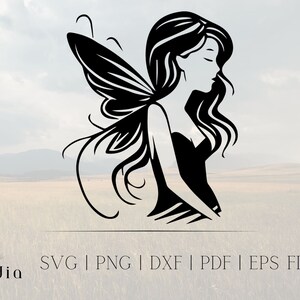 Magische Fee Silhouette SVG l Fee Silhouette SVG l SVG Digital Download l Datei für Cricut Fee Silhouetten l Fee Clip Art l Fee png