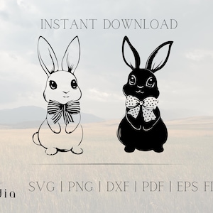 Bunnies SVG ,German plotter, Digital Download ,SVG files for Cricut ,Easter Rabbit Svg l Rabbit Svg l Rabbit Vector l Cute Bunny Svg