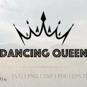 Dancing Queen SVG: T-Shirt Clipart, Cricut Silhouette Cut File (Digital Download)