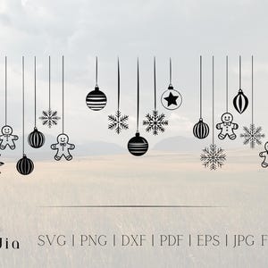Kerstversiering | SVG-weihnachten | digitale download | decoratieve ballen | peperkoekpop-svg | sneeuwvlok-svg | Duitse plotter |