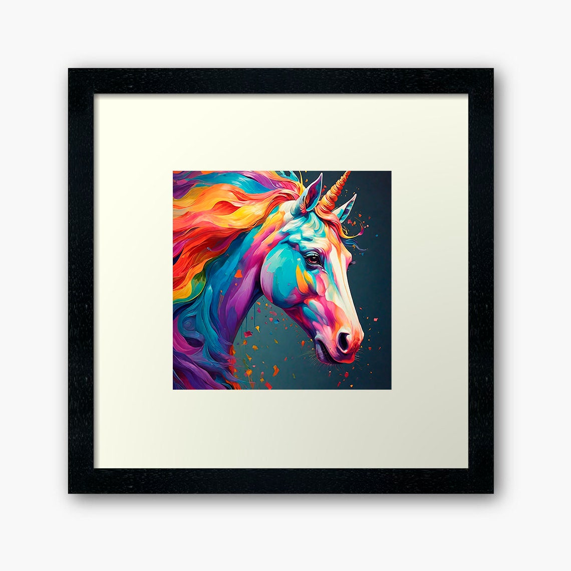 Unicorn, Rainbow Unicorn, Bright Colors, Modern Art, Digital Art, - Etsy