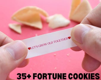 Printable Valentine fortune cookie Love Messages, Custom Love notes for fortune cookies, Personalized Fortune cookies, Gift for her and Him