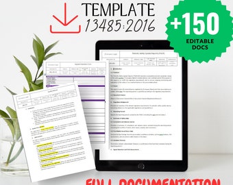 ISO 13485:2016 Full QMS Documentation Templates