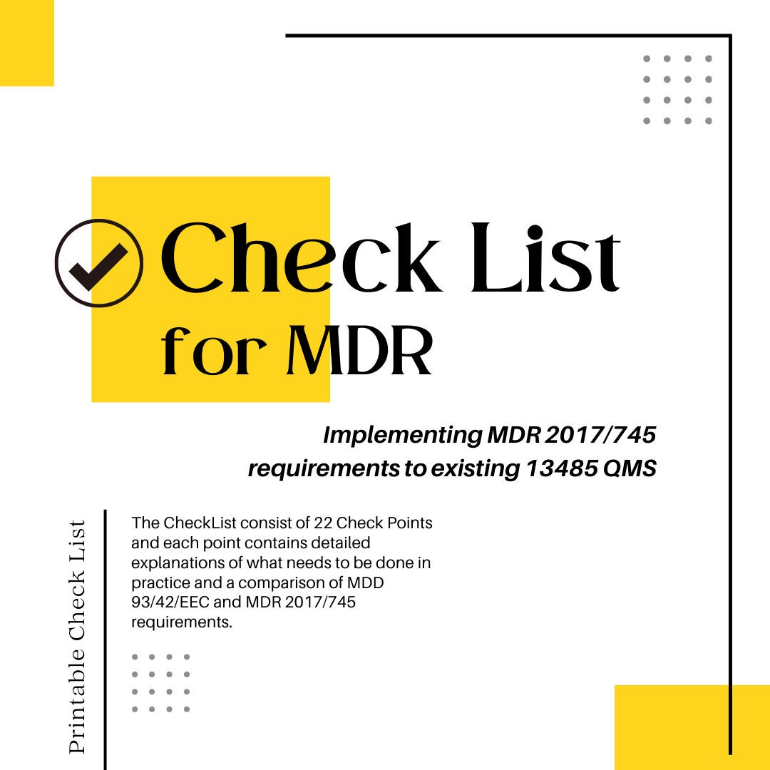 Check List for MDR 2017/745 - Etsy