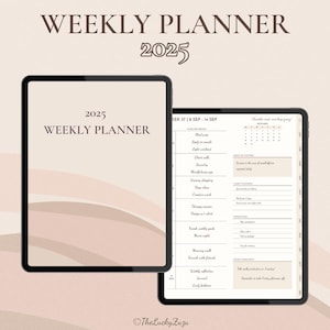 2025 Weekly Planner, 2025 Planner, Monthly Planner, Weekly Planner, Daily Planner, iPad Planner, Goodnotes Planner, Notability Planner