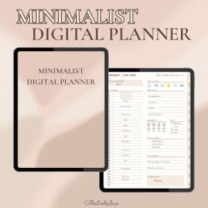 MINIMALIST PLANNER, 2025 Planner, Monthly Planner, Weekly Planner, Daily Planner, iPad Planner, Goodnotes Planner, Notability Planner