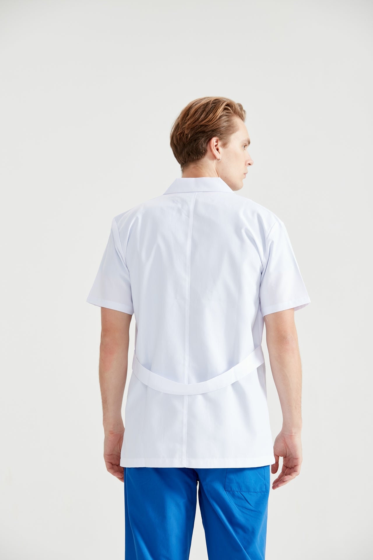 Men's White Short Sleeve Lab Coat Medical Student Gown Etsy