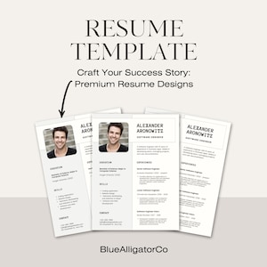 Software Engineer CV Resume || Modern Resume || CV Layout || Executive Resume || Customizable Minimalist CV