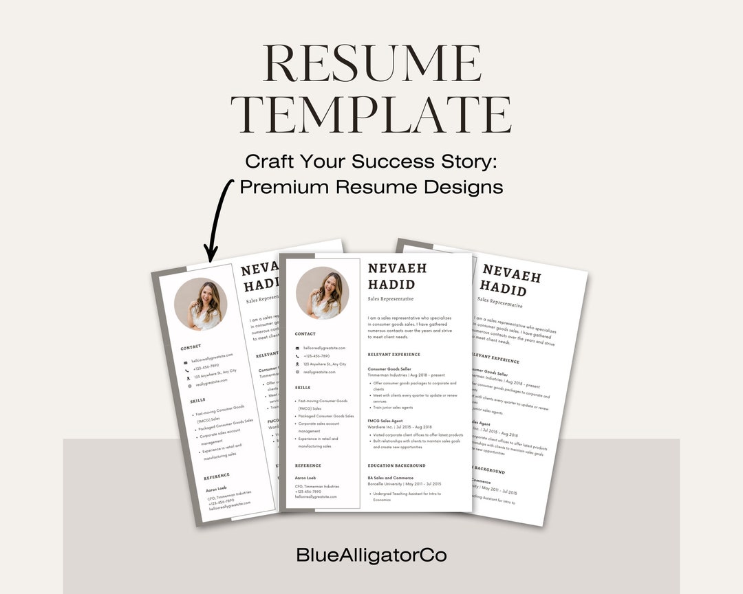Sales Representative Resume Template || Modern Resume || CV Layout ...