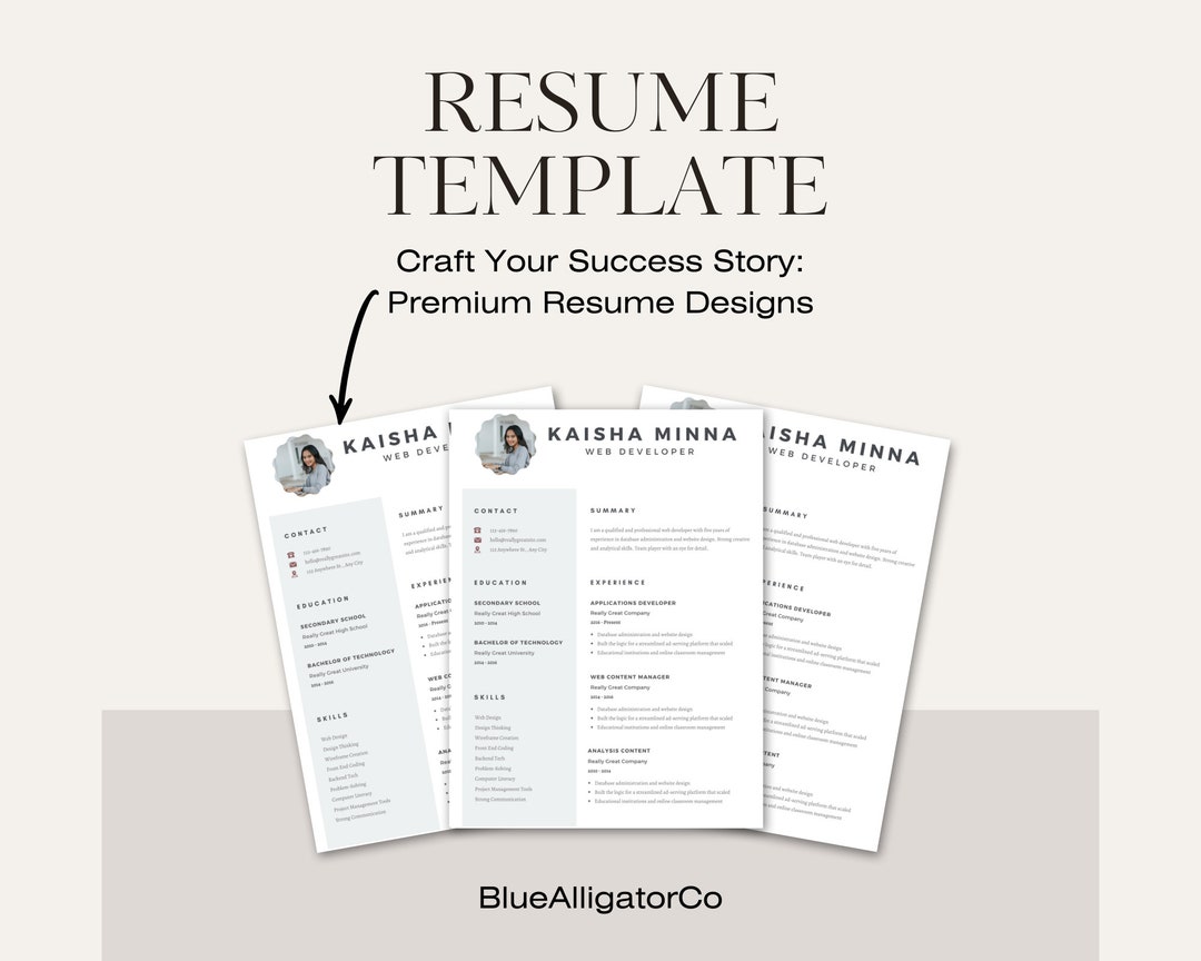Web Developer CV Resume Template || Modern Resume || CV Layout ...