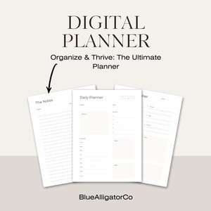 Daily Weekly Planner || Printable planner || Organizer tool || Planner template || Time management || Daily planner