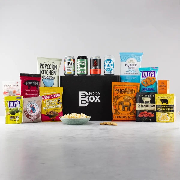 Beer Snack Experience Gift. Pub Snacks Hamper - Perfect Gift For Dads. Snacks Gift Box