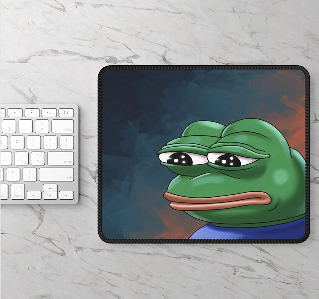 Feels Bad Man Pepe Mousepad, Pepe, Emote, Feels Bad Man,therapist ...