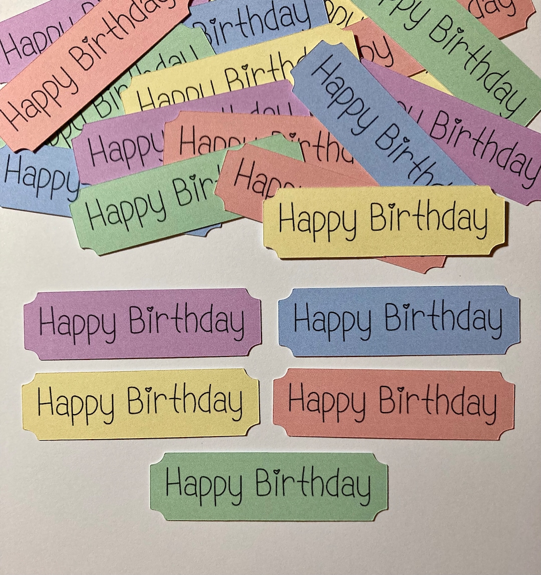 Sentiments Banners Card Making Mixed Happy Birthday Card Making Banners Embellishments Sentiments Card ...