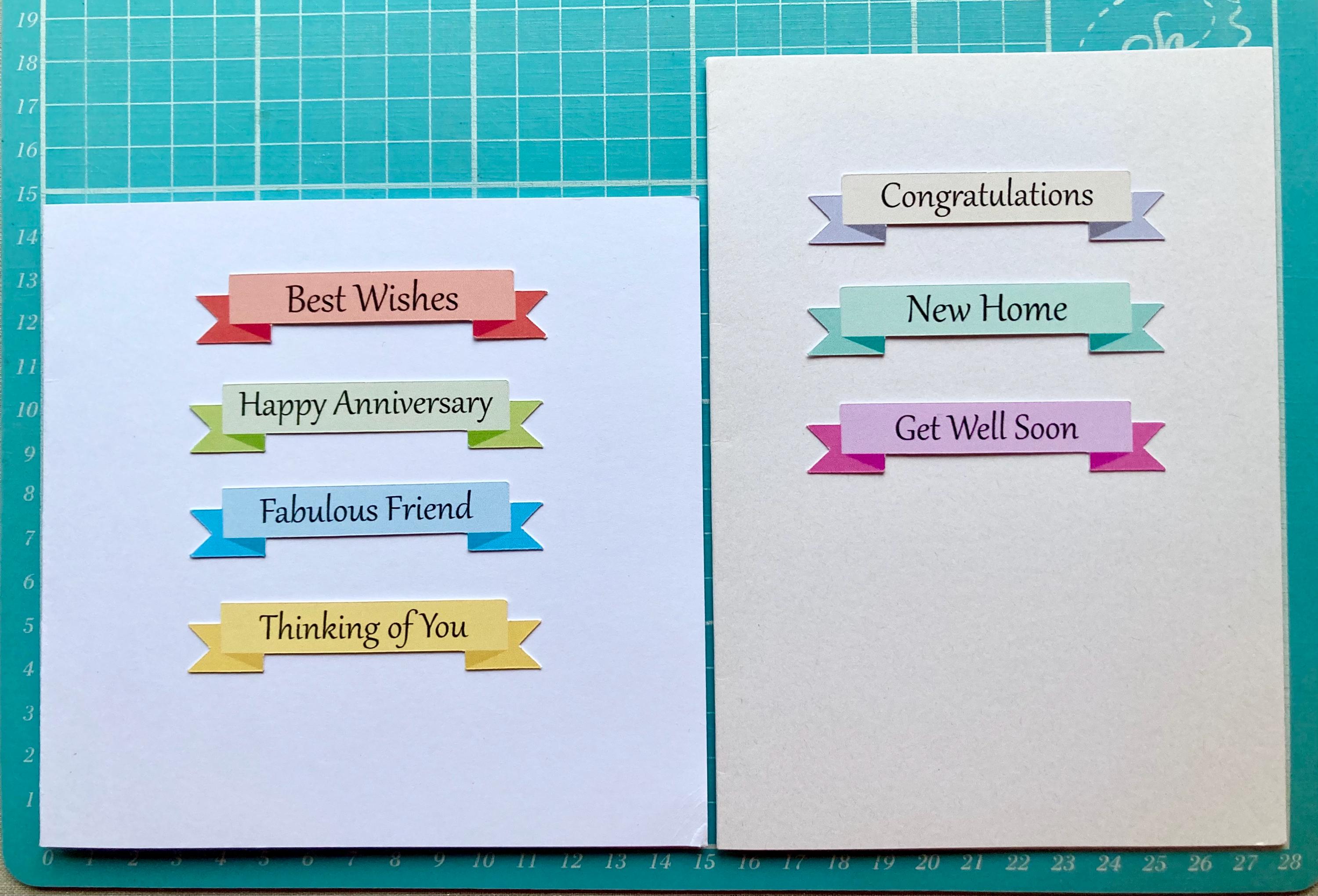 Sentiments Banners Card Making Birthday Card Making Sentiment Banners – Mixed Sentiments, 45 ...