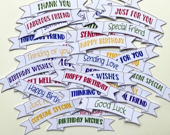 Sentiments Banners Card Making Card Making Sentiment Banners - Mixed Fonts, 39 Embellishments - Etsy