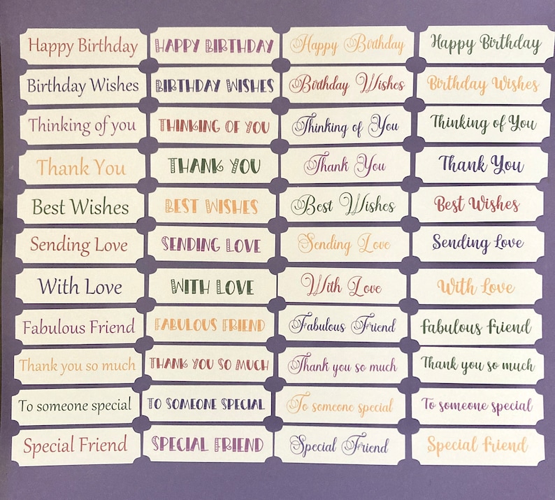 Sentiments Banners Card Making Mixed Happy Birthday Card Making Banners Embellishments Sentiments Card ...