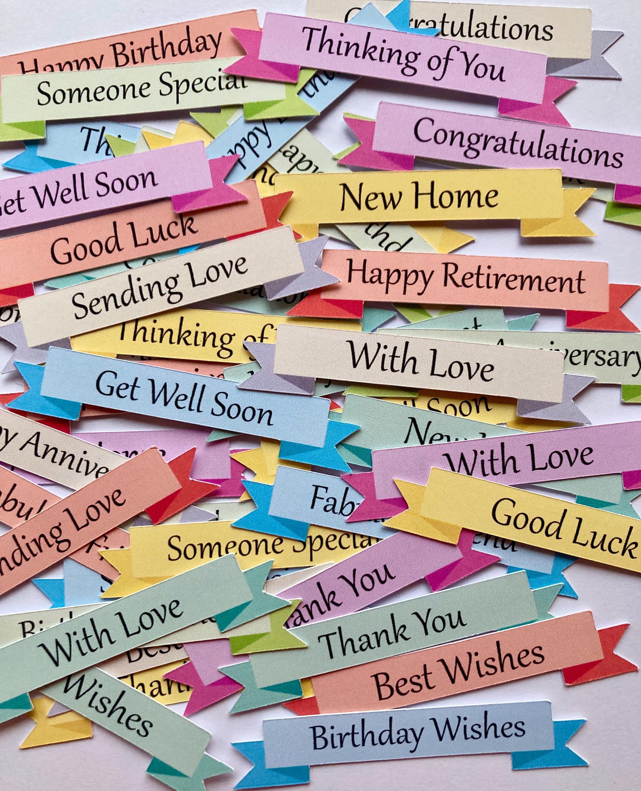 Sentiments Banners Card Making Birthday Card Making Sentiment Banners – Mixed Sentiments, 45 ...