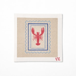 Lobster Stamp needlepoint canvas