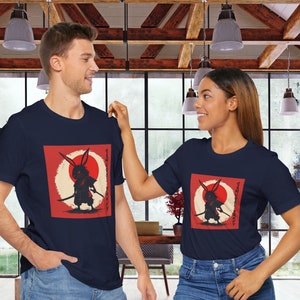 Samurai Bunny graphic tshirt, streetwear, t-shirt, unisex short sleeve Bella+Canvas 3001