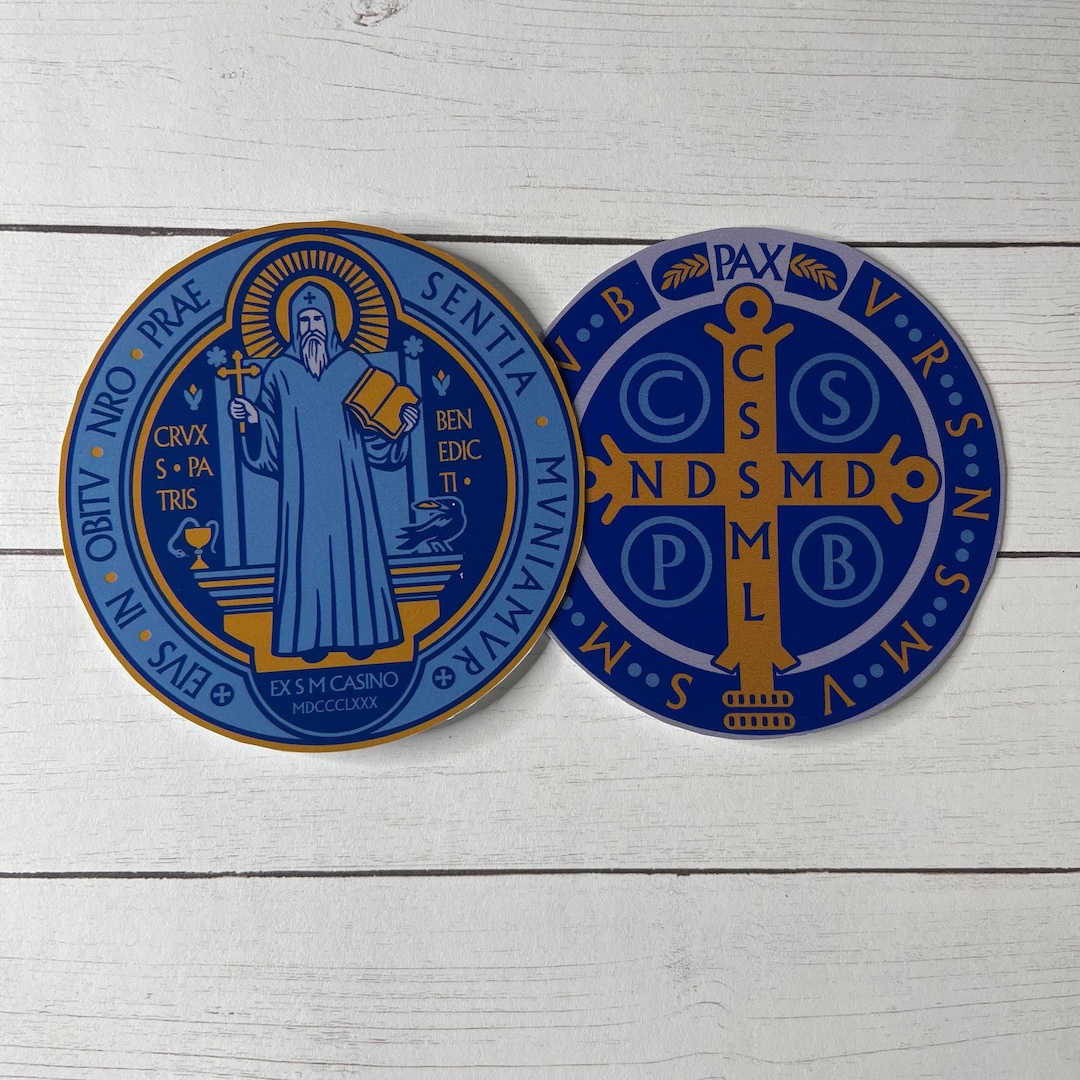 Saint Benedict Medal Sticker Cross of Saint Benedict Etsy