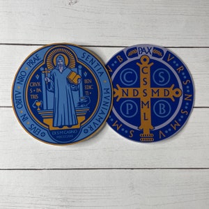 Saint Benedict medal sticker, Cross of Saint Benedict, catholic sticker, catholic saint sticker, Catholic Air Force, USAF, faith sticker
