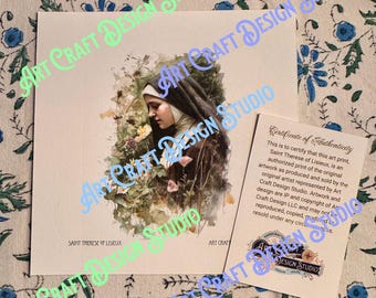 Watercolor Saint Therese of Lisieux art print, multiple sizes,  patron saint, ultra premium studio matte 60lb stock