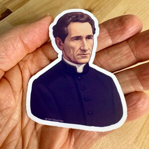 3 inch tall Saint John Bosco sticker, catholic saint sticker, catholic sticker, faith sticker