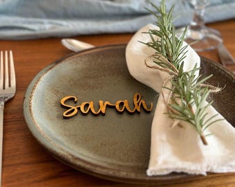 Wooden wedding place cards | 13 cm wide
