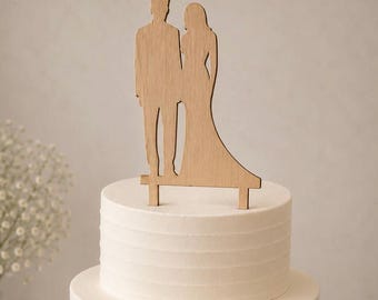 modern wedding cake topper