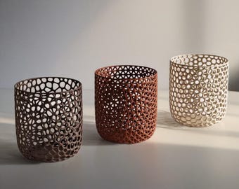 Set of 3 modern PLA pen holders or object holders