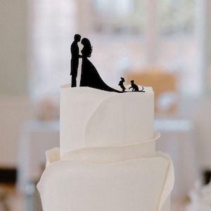 cake topper sposi con animali o bambini