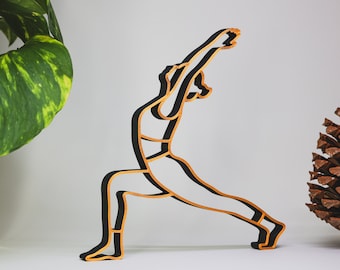 YOGA DEKO FIGUR | Geschenkidee | Yoga Geschenk | Alanasana Crescent Lunge | Personalisiert | Wohndeko | Dekoration | Farbwahl | 3D Druck Pla