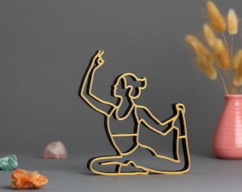 YOGA DEKO FIGUR | Geschenkidee |  Wohndeko | 3D Druck Pla | Haus Dekoration | Yoga Geschenk für Freundin | Yoga Studio | Minimalistisch